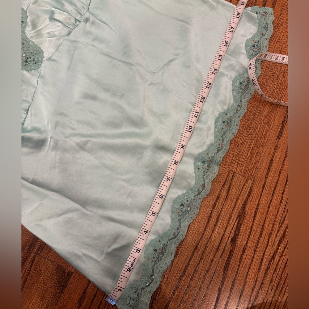 NWOT Silk Tank with Lace & Beading Trim Going Out Top - Picture 7 of 10